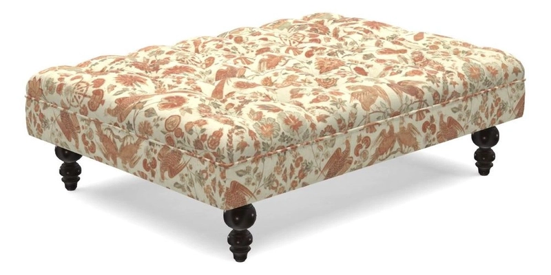 Bedham Footstool in RHS Gertrude Jekyll Lattice Green