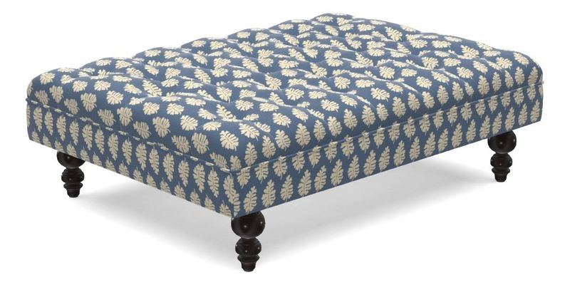 Bedham Footstool in RHS Gertrude Jekyll Lattice Green