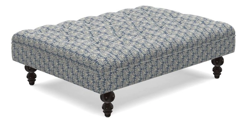 Bedham Footstool in RHS Gertrude Jekyll Lattice Green