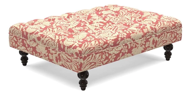 Bedham Footstool in RHS Gertrude Jekyll Lattice Green