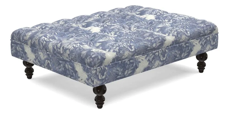 Bedham Footstool in RHS Gertrude Jekyll Lattice Green