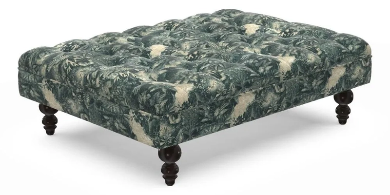 Bedham Footstool in RHS Gertrude Jekyll Lattice Green