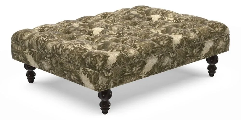 Bedham Footstool in RHS Gertrude Jekyll Lattice Green Bedham Footstool in RHS Gertrude Jekyll Lattice Green