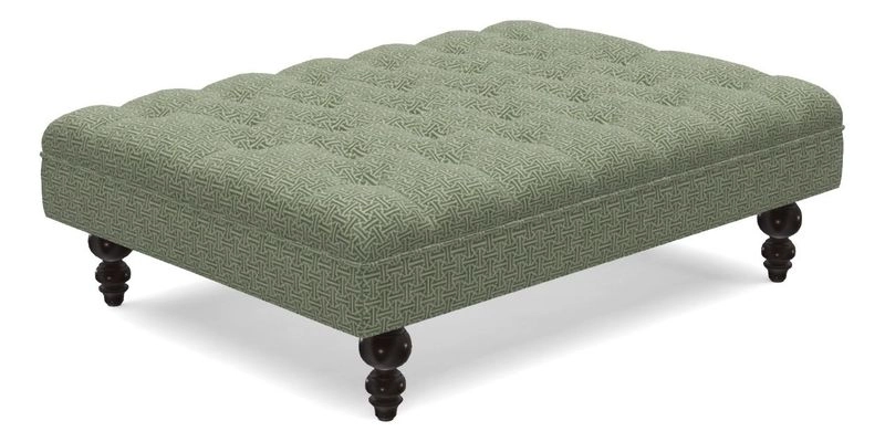 Bedham Footstool in RHS Gertrude Jekyll Lattice Green