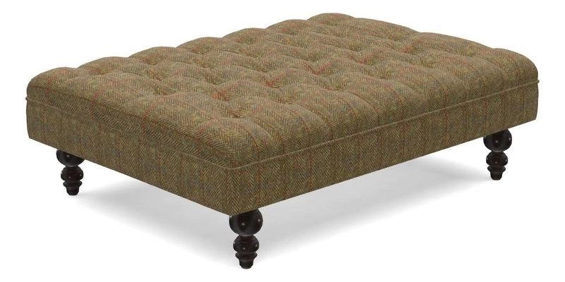 Bedham Footstool in RHS Gertrude Jekyll Lattice Green Bedham Footstool in RHS Gertrude Jekyll Lattice Green