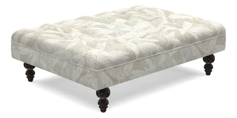 Bedham Footstool in Ralph Lauren Dinetah Stripe Indigo