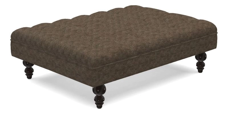 Bedham Footstool in Ralph Lauren Dinetah Stripe Indigo Bedham Footstool in Ralph Lauren Dinetah Stripe Indigo