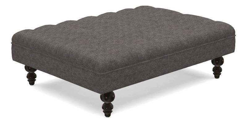 Bedham Footstool in Ralph Lauren Dinetah Stripe Indigo
