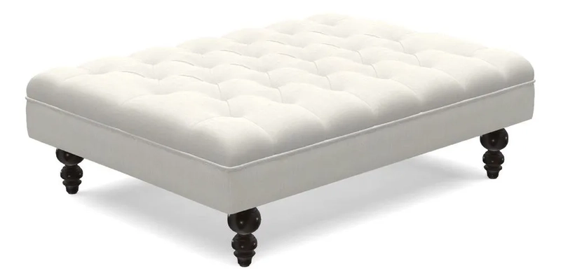 Bedham Footstool in Ralph Lauren Dinetah Stripe Indigo