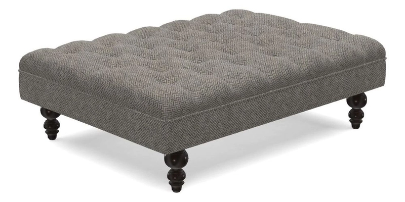 Bedham Footstool in RHS Gertrude Jekyll Lattice Green