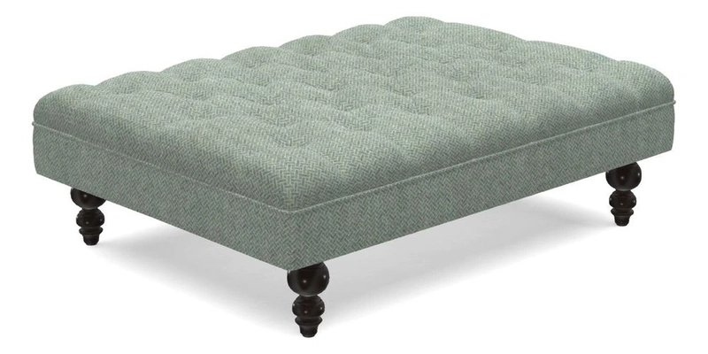 Bedham Footstool in RHS Gertrude Jekyll Lattice Green
