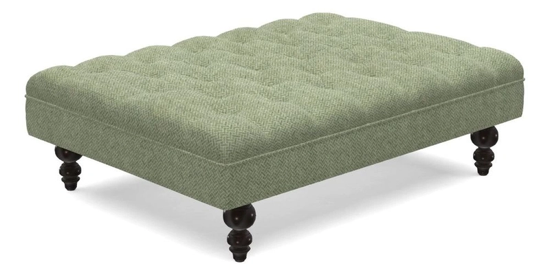 Bedham Footstool in RHS Gertrude Jekyll Lattice Green