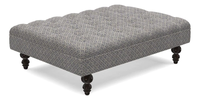 Bedham Footstool in RHS Gertrude Jekyll Lattice Green