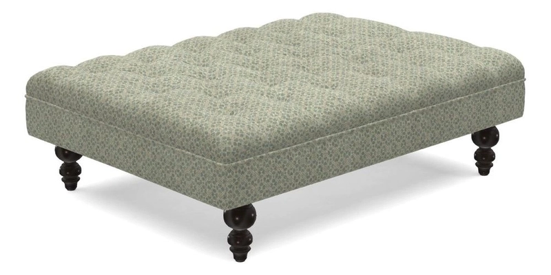 Bedham Footstool in RHS Gertrude Jekyll Lattice Green