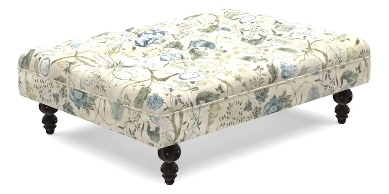 Bedham Footstool in RHS Gertrude Jekyll Lattice Green