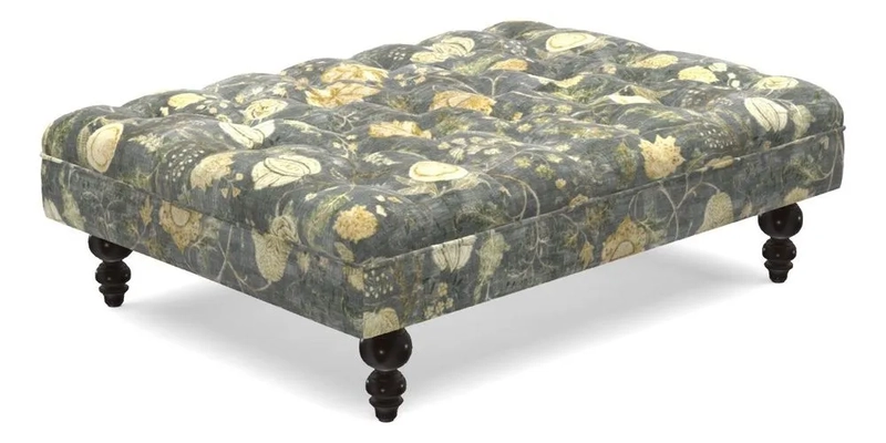 Bedham Footstool in RHS Gertrude Jekyll Lattice Green