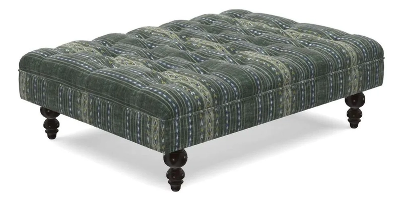 Bedham Footstool in RHS Gertrude Jekyll Lattice Green