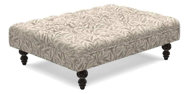 Bedham Footstool in Ralph Lauren Dinetah Stripe Indigo