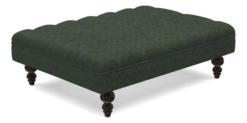 Bedham Footstool in RHS Gertrude Jekyll Lattice Green Alwinton 3 Seater Sofa in RHS Collection on Velvet William Hooker