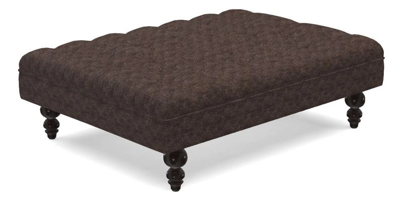 Bedham Footstool in RHS Gertrude Jekyll Lattice Green Alwinton 3 Seater Sofa in RHS Collection on Velvet William Hooker
