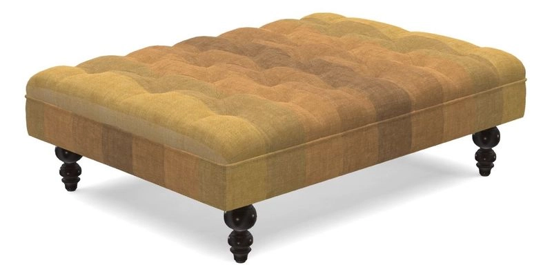 Bedham Footstool in RHS Gertrude Jekyll Lattice Green Alwinton 3 Seater Sofa in RHS Collection on Velvet William Hooker
