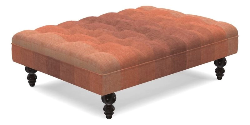 Bedham Footstool in RHS Gertrude Jekyll Lattice Green Alwinton 3 Seater Sofa in RHS Collection on Velvet William Hooker