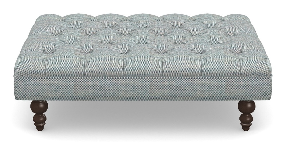 Product photograph of Bedham Footstool Footstool In Basket Weave - Blue from Sofas and Stuff Limited