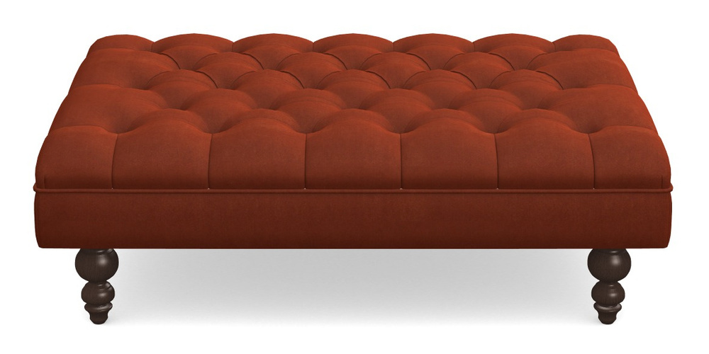 Product photograph of Bedham Footstool Footstool In Clever Tough And Eco Velvet - Tawny from Sofas and Stuff Limited