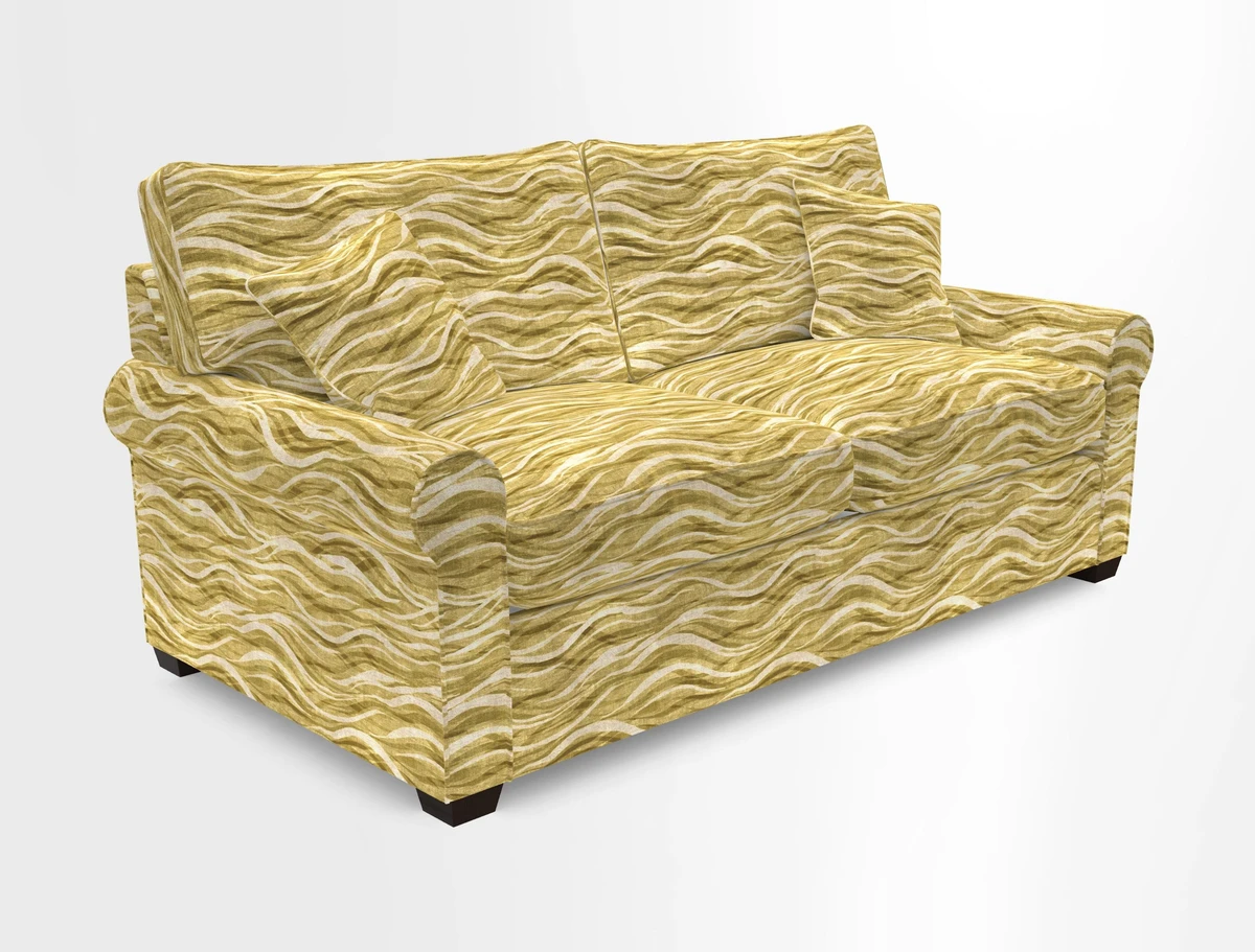 Bignor 3 Seater Sofa in V&A Drawn From Nature Oak Tree Gold