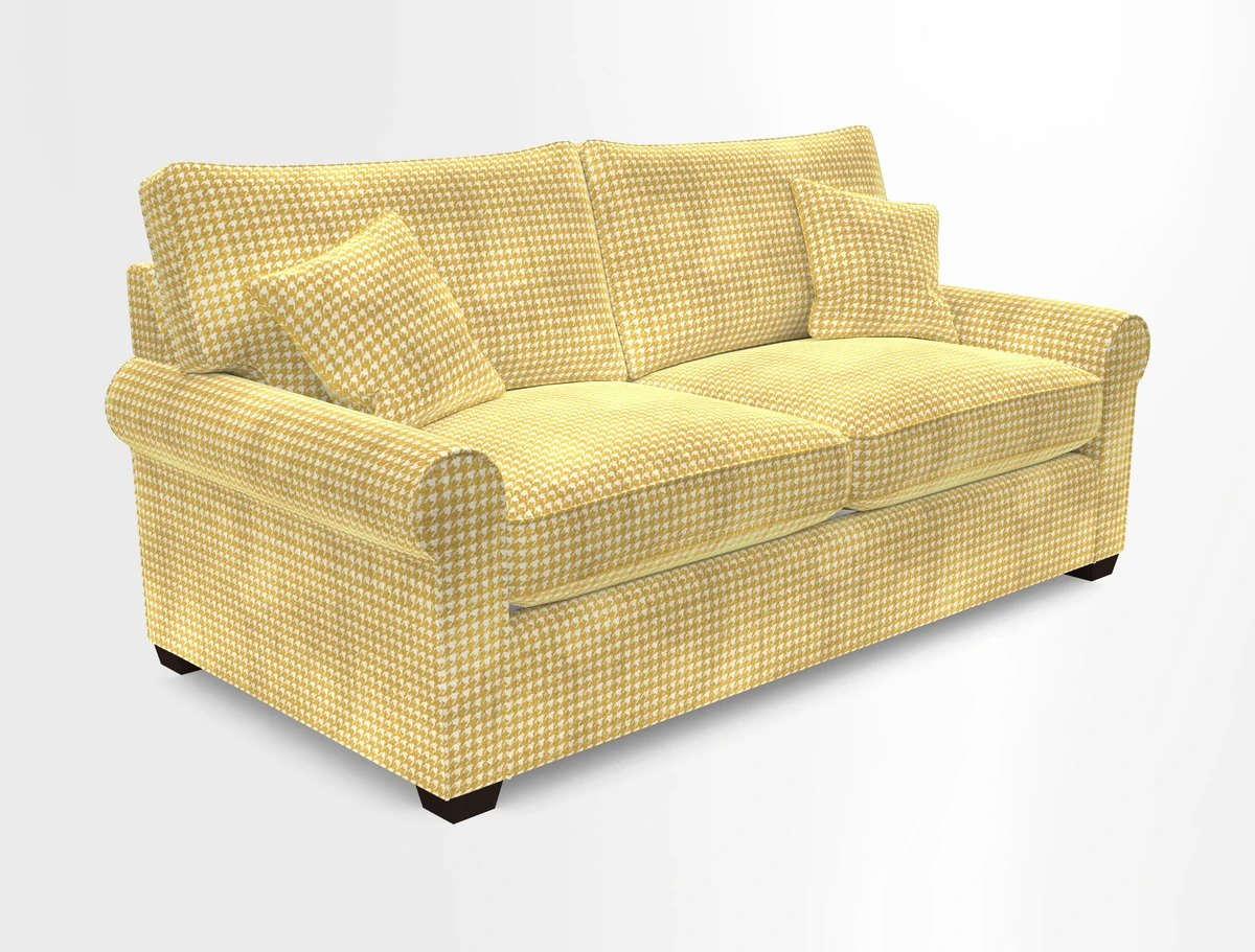 Bignor 3 Seater Sofa in V&A Drawn From Nature Oak Tree Gold