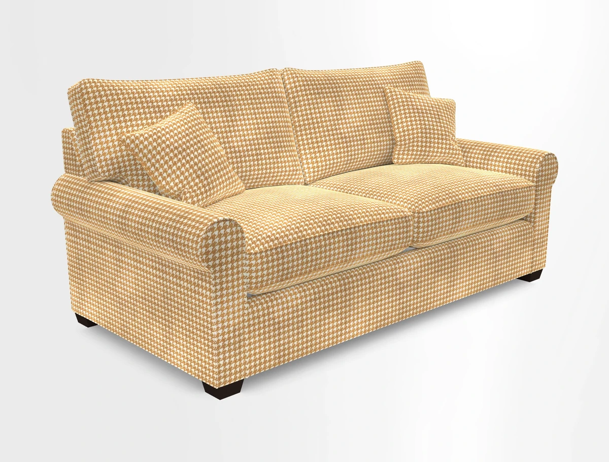 Bignor 3 Seater Sofa in V&A Drawn From Nature Oak Tree Gold