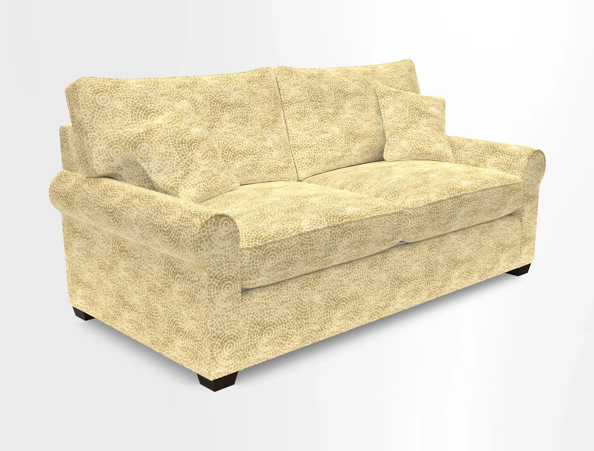 Bignor 3 Seater Sofa in V&A Drawn From Nature Oak Tree Gold