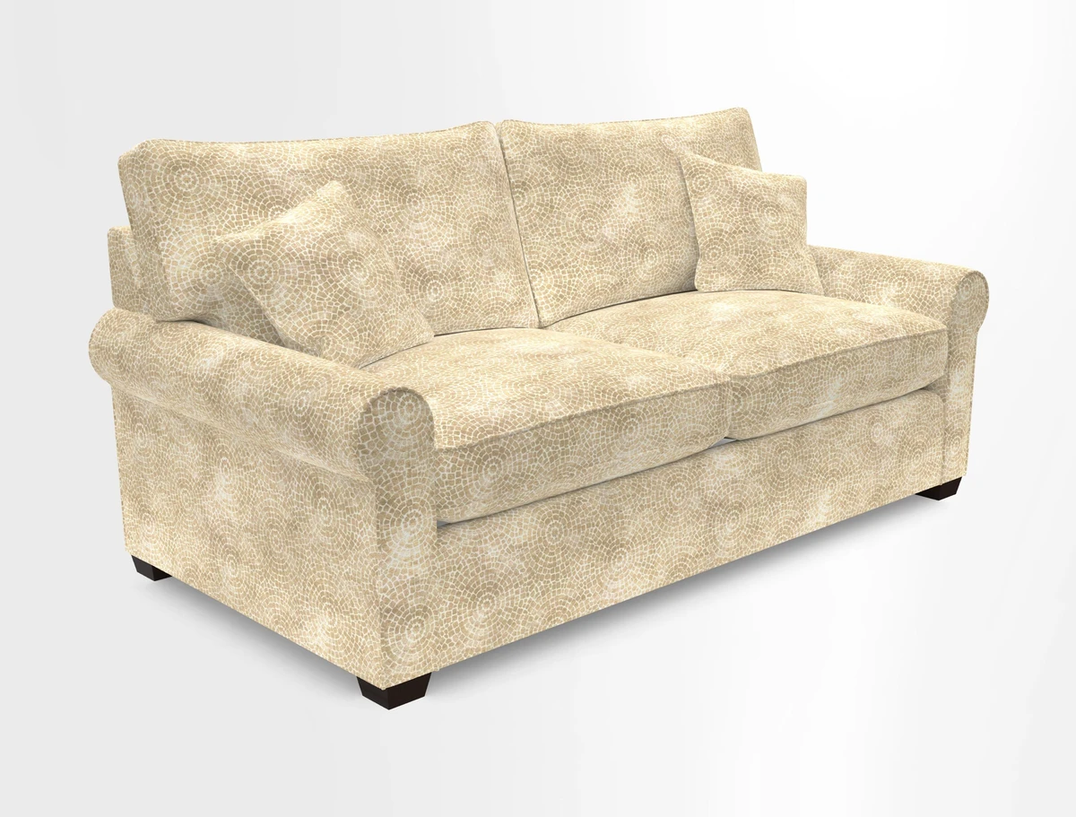 Bignor 3 Seater Sofa in V&A Drawn From Nature Oak Tree Gold