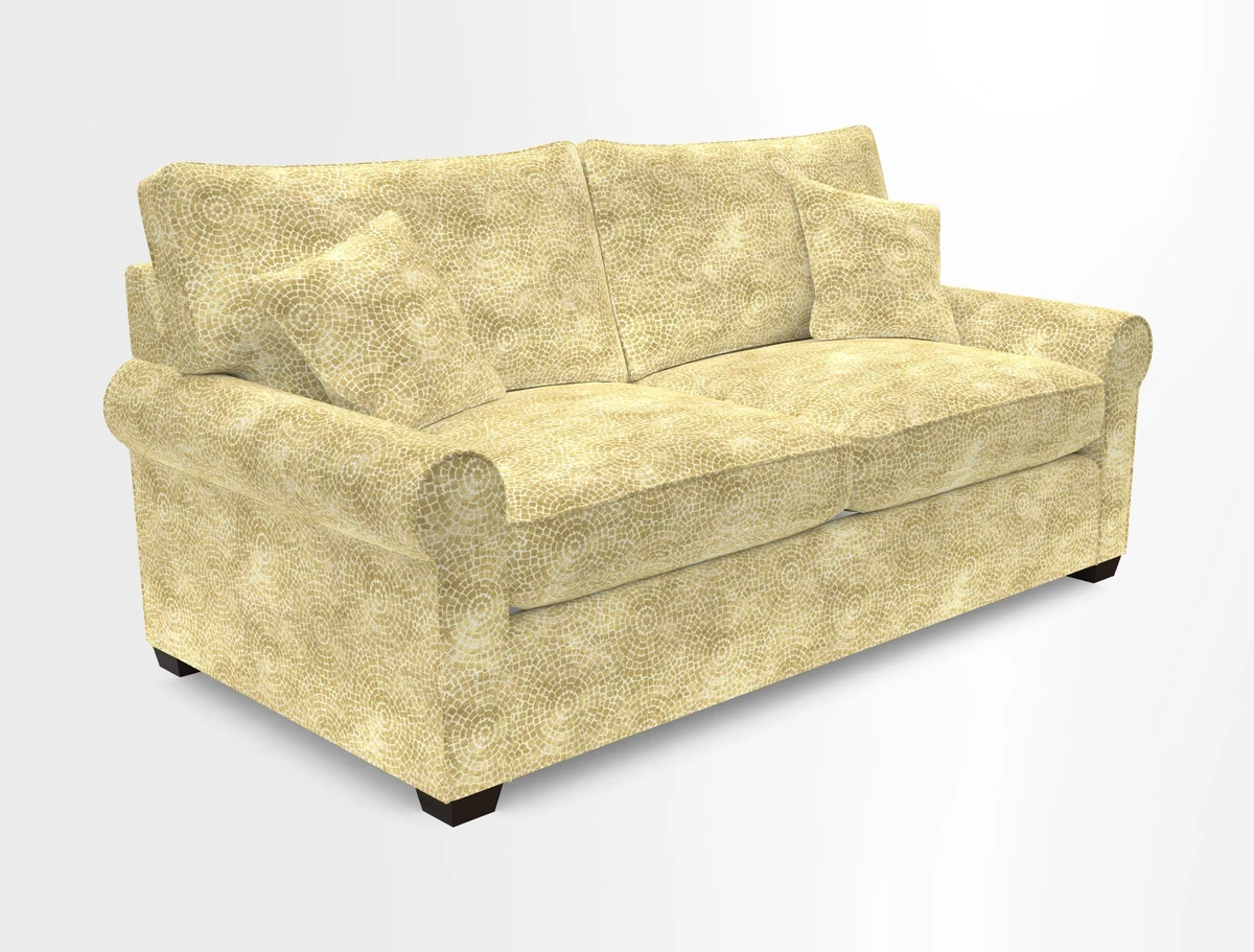 Bignor 3 Seater Sofa in V&A Drawn From Nature Oak Tree Gold