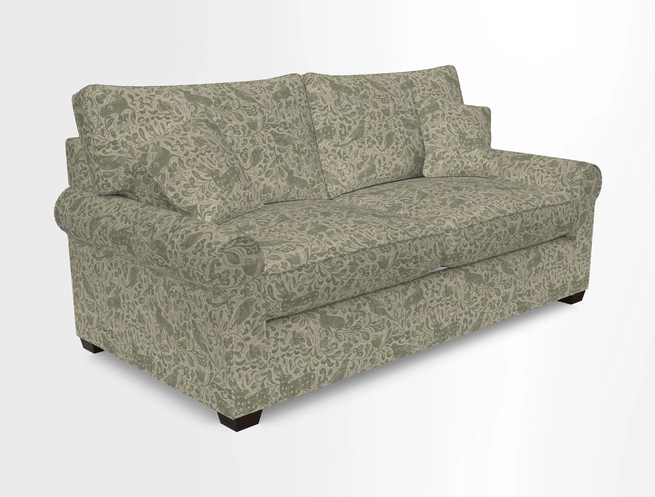 Bignor 3 Seater Sofa in V&A Drawn From Nature Oak Tree Gold