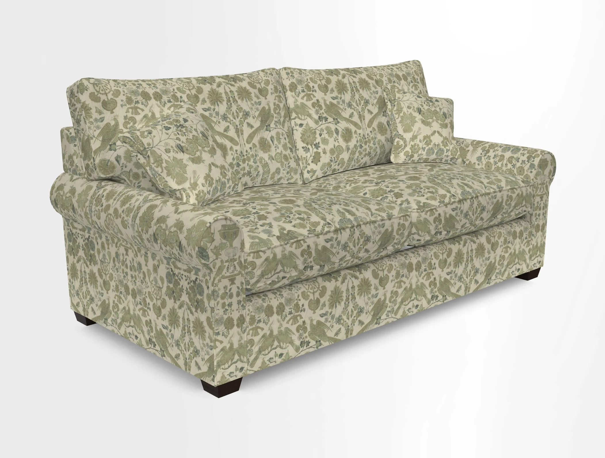 Bignor 3 Seater Sofa in V&A Drawn From Nature Oak Tree Gold