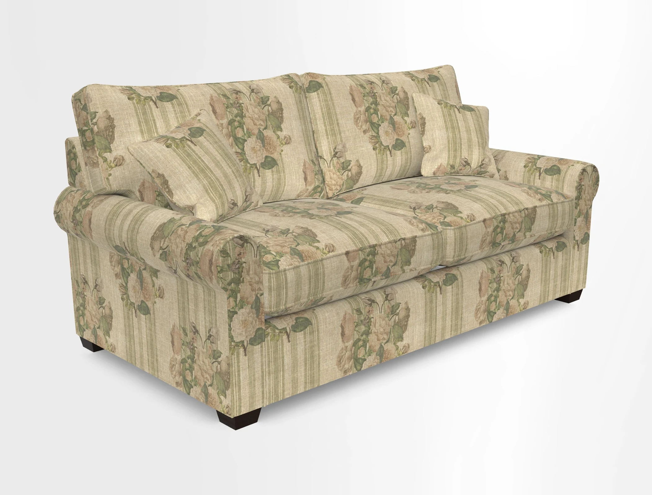 Bignor 3 Seater Sofa in V&A Drawn From Nature Oak Tree Gold