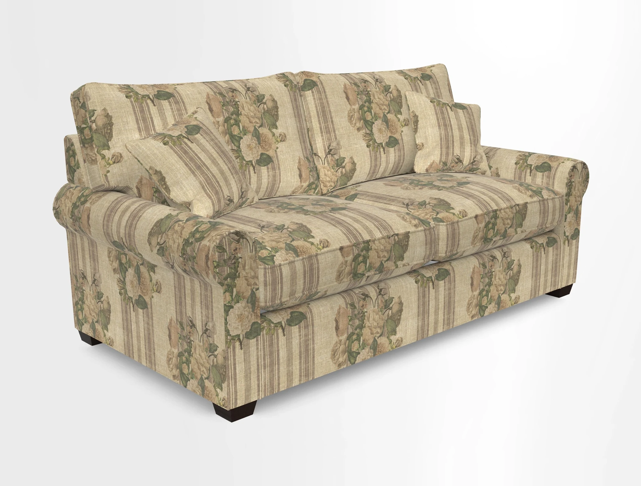 Bignor 3 Seater Sofa in V&A Drawn From Nature Oak Tree Gold