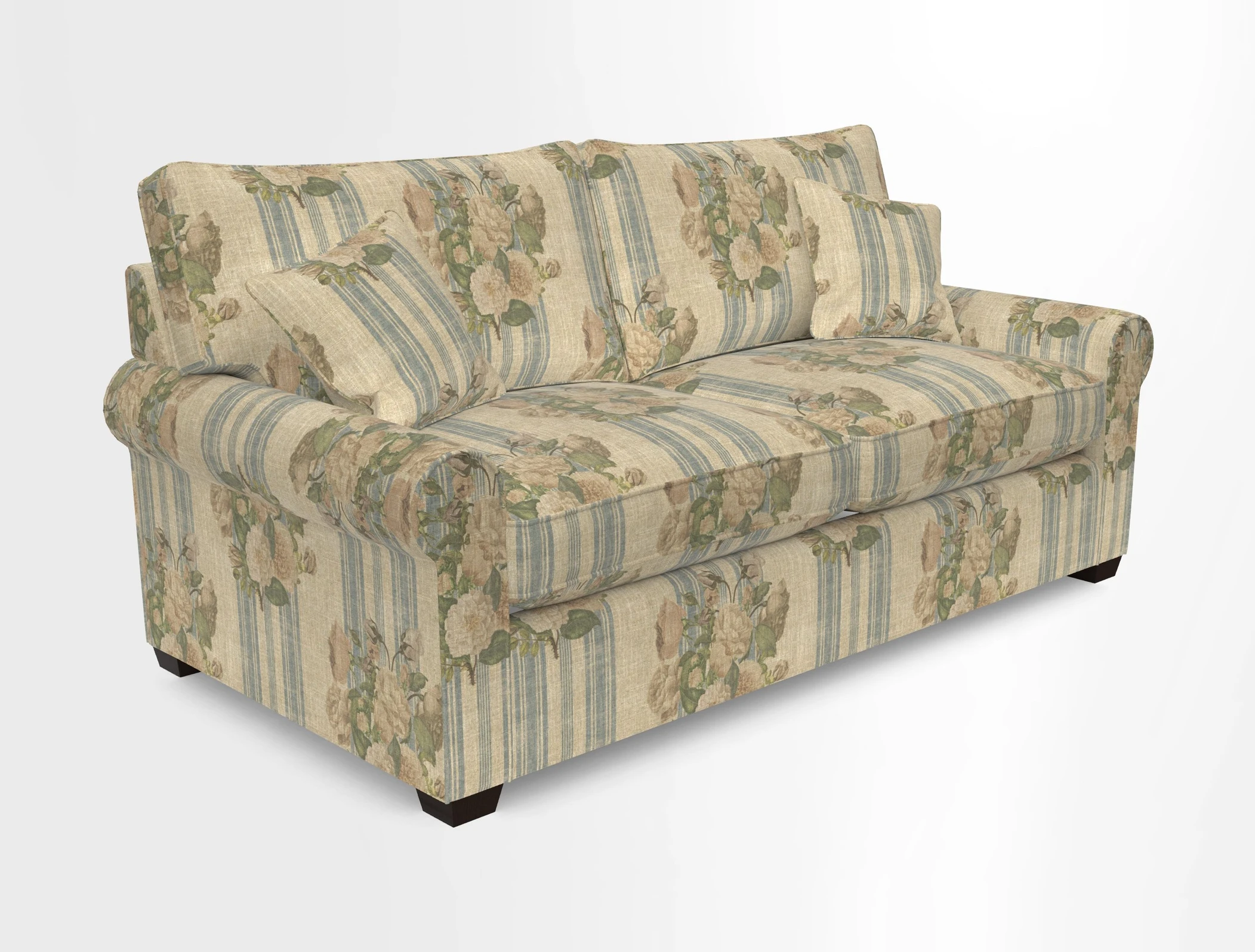 Bignor 3 Seater Sofa in V&A Drawn From Nature Oak Tree Gold