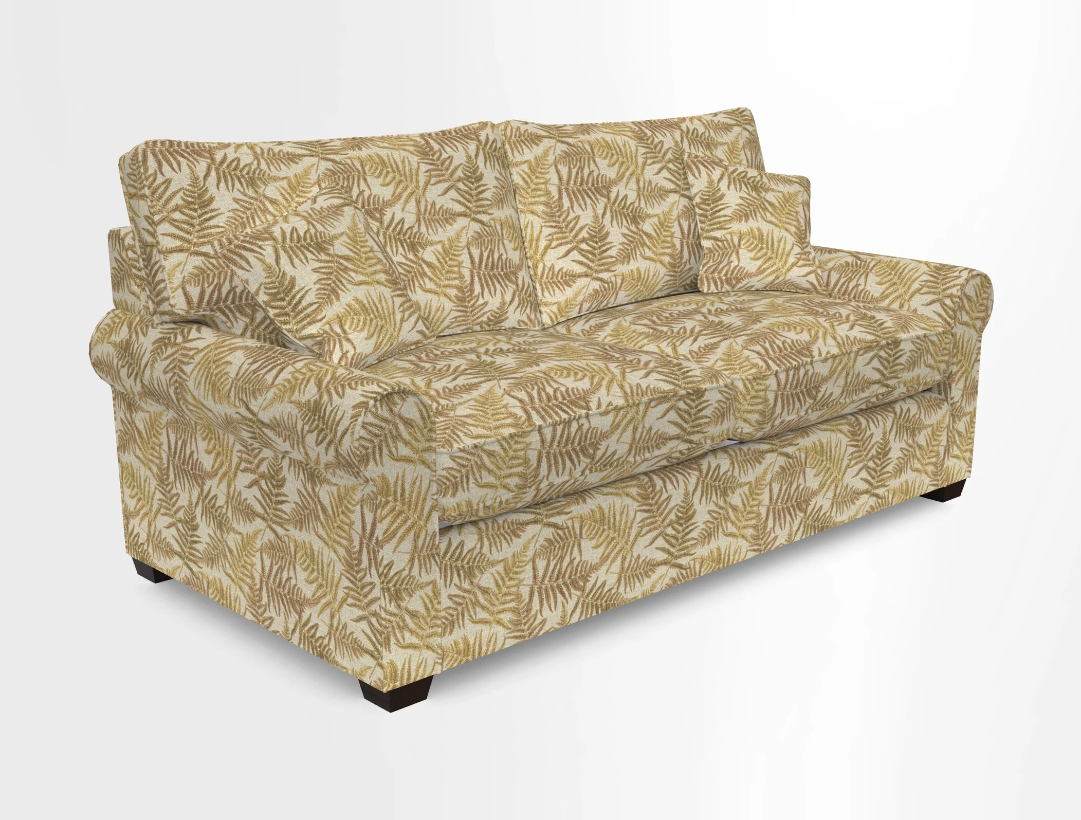 Bignor 3 Seater Sofa in V&A Drawn From Nature Oak Tree Gold