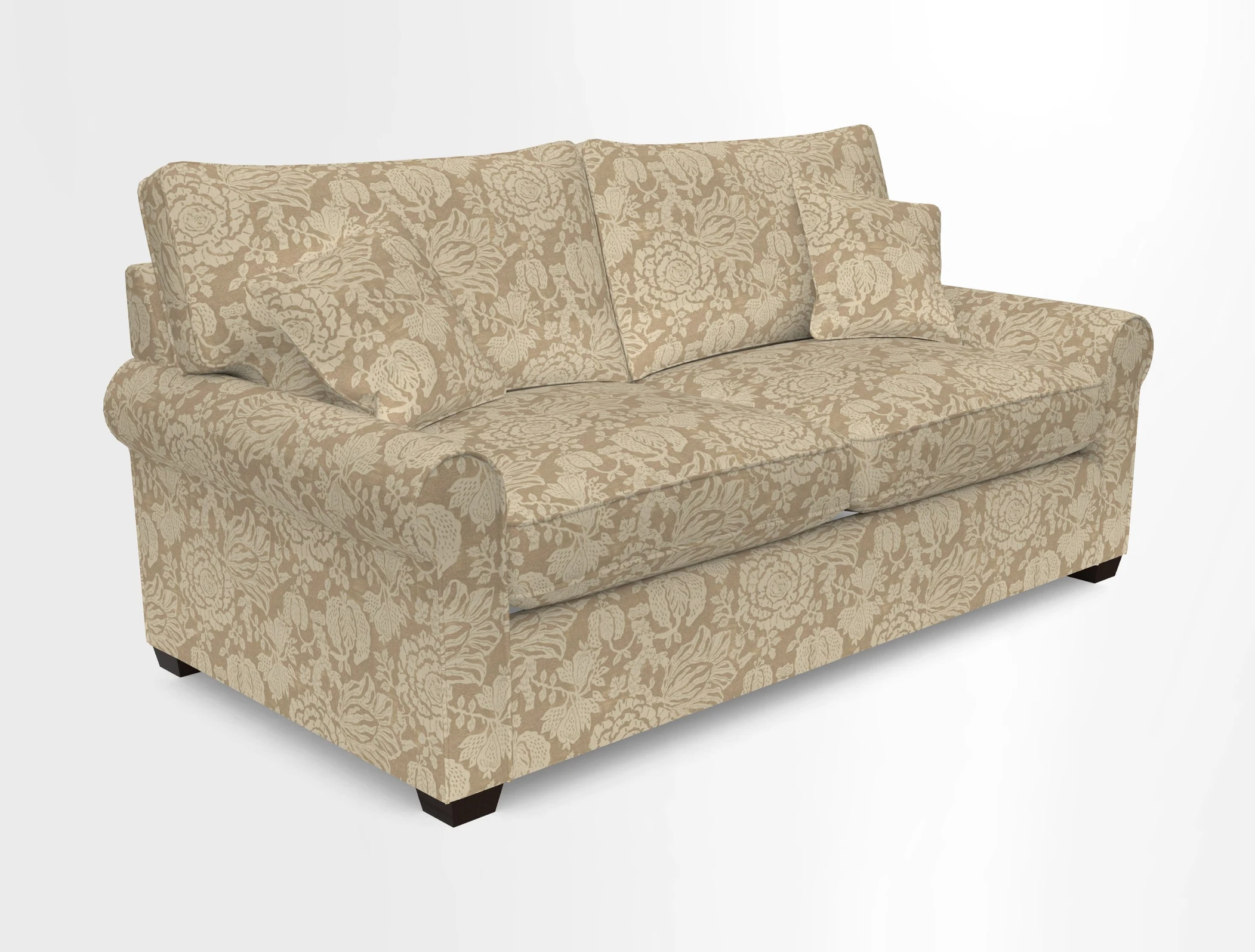 Bignor 3 Seater Sofa in V&A Drawn From Nature Oak Tree Gold