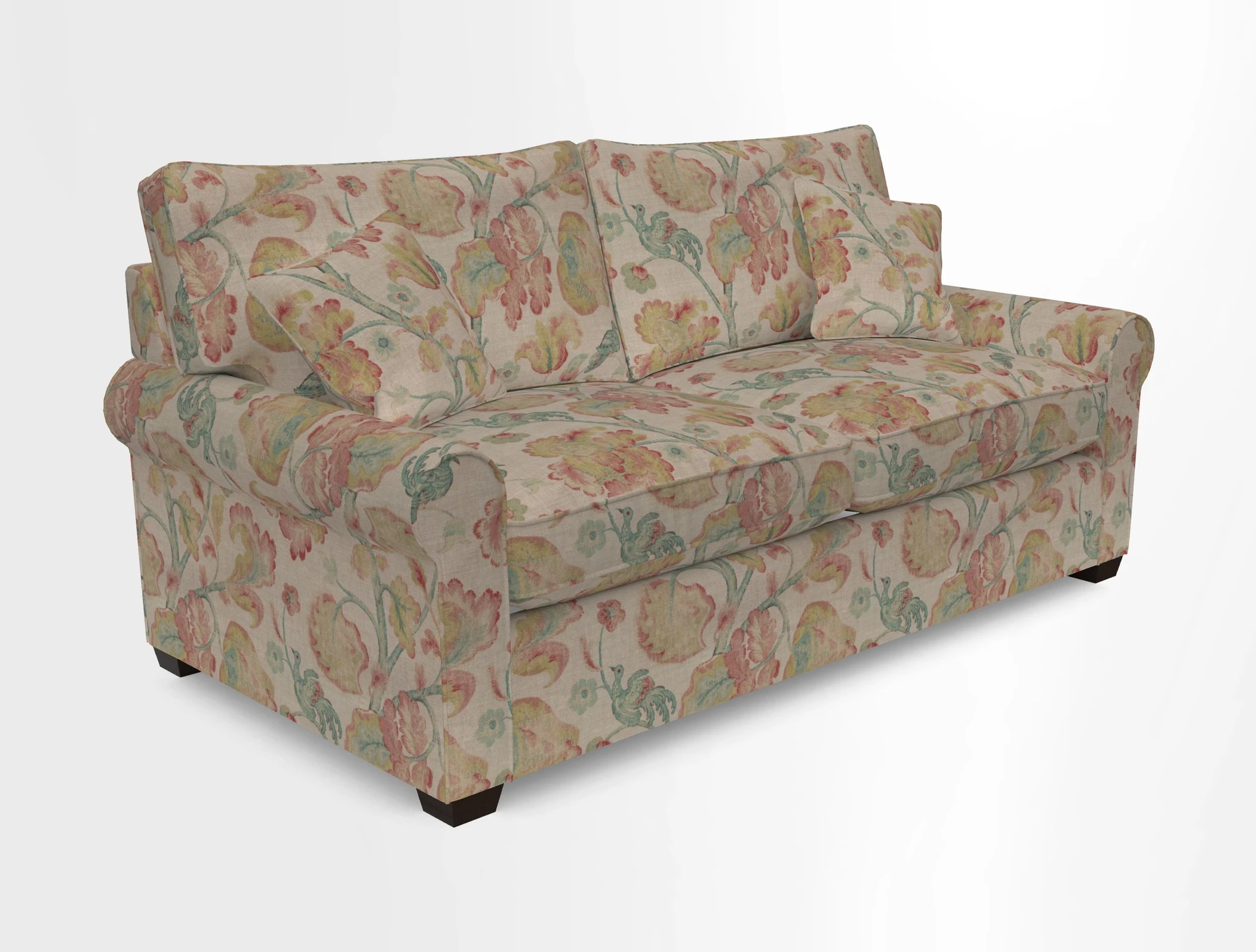 Bignor 3 Seater Sofa in V&A Drawn From Nature Oak Tree Gold