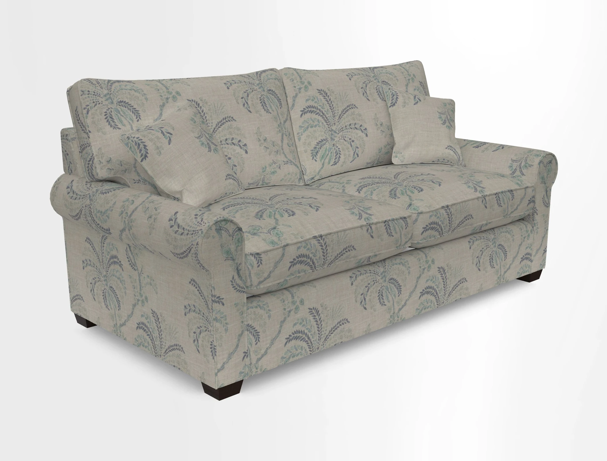 Bignor 3 Seater Sofa in V&A Drawn From Nature Oak Tree Gold