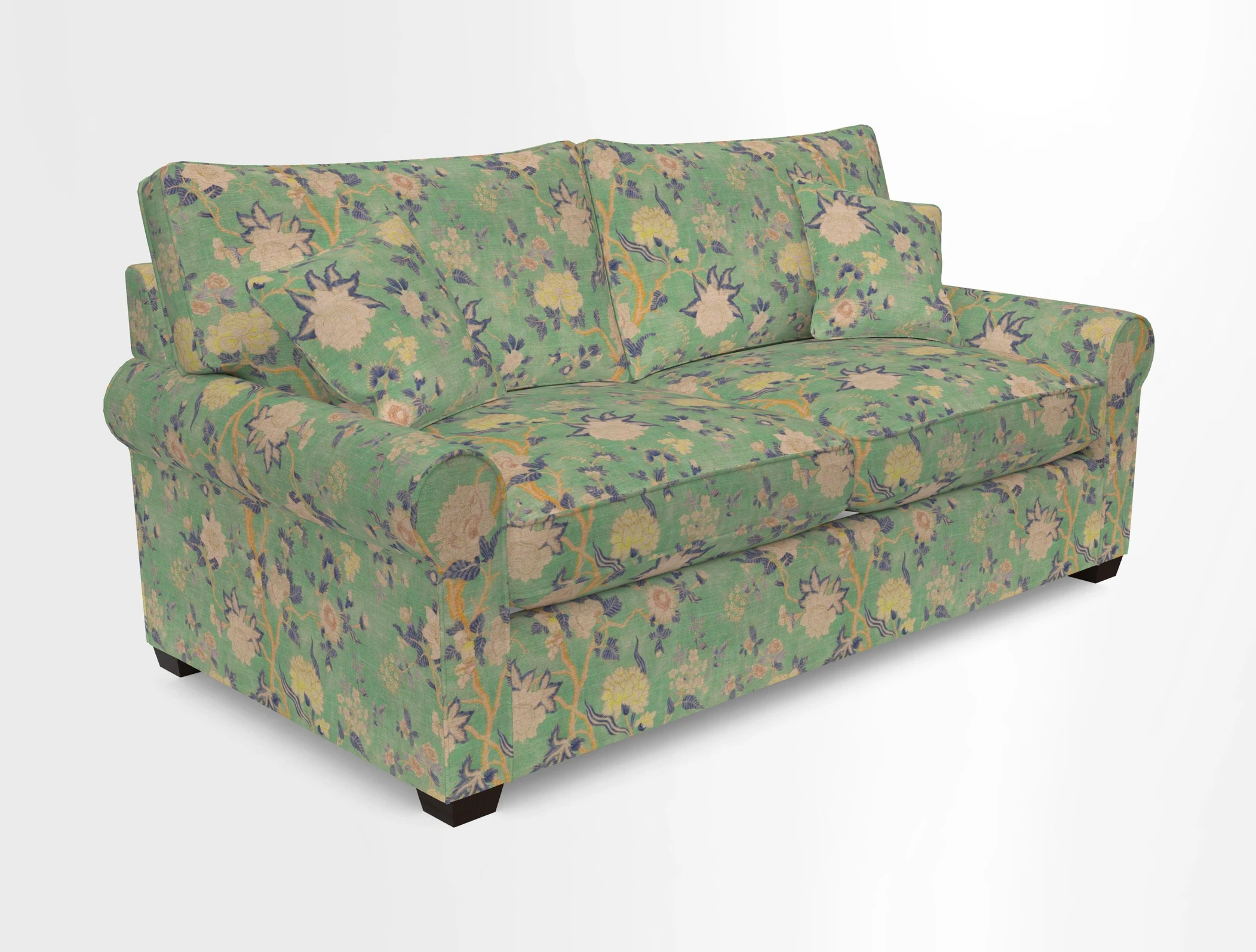 Bignor 3 Seater Sofa in V&A Drawn From Nature Oak Tree Gold