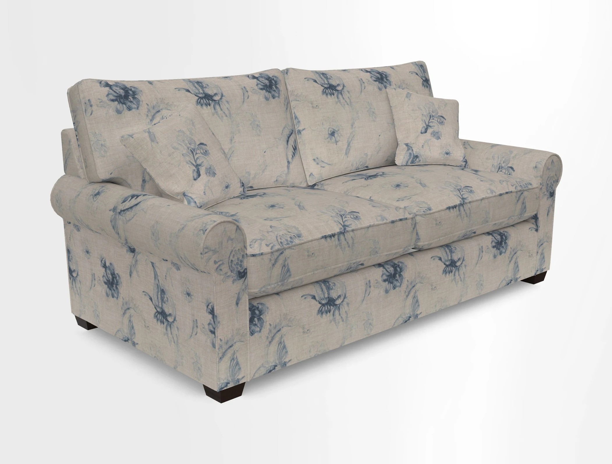 Bignor 3 Seater Sofa in V&A Drawn From Nature Oak Tree Gold