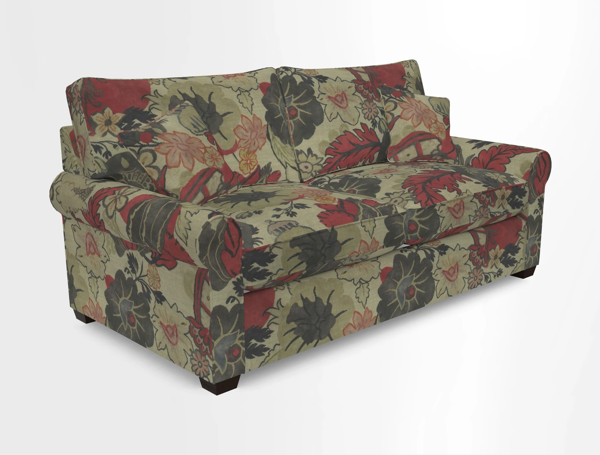 Bignor 3 Seater Sofa in V&A Drawn From Nature Oak Tree Gold