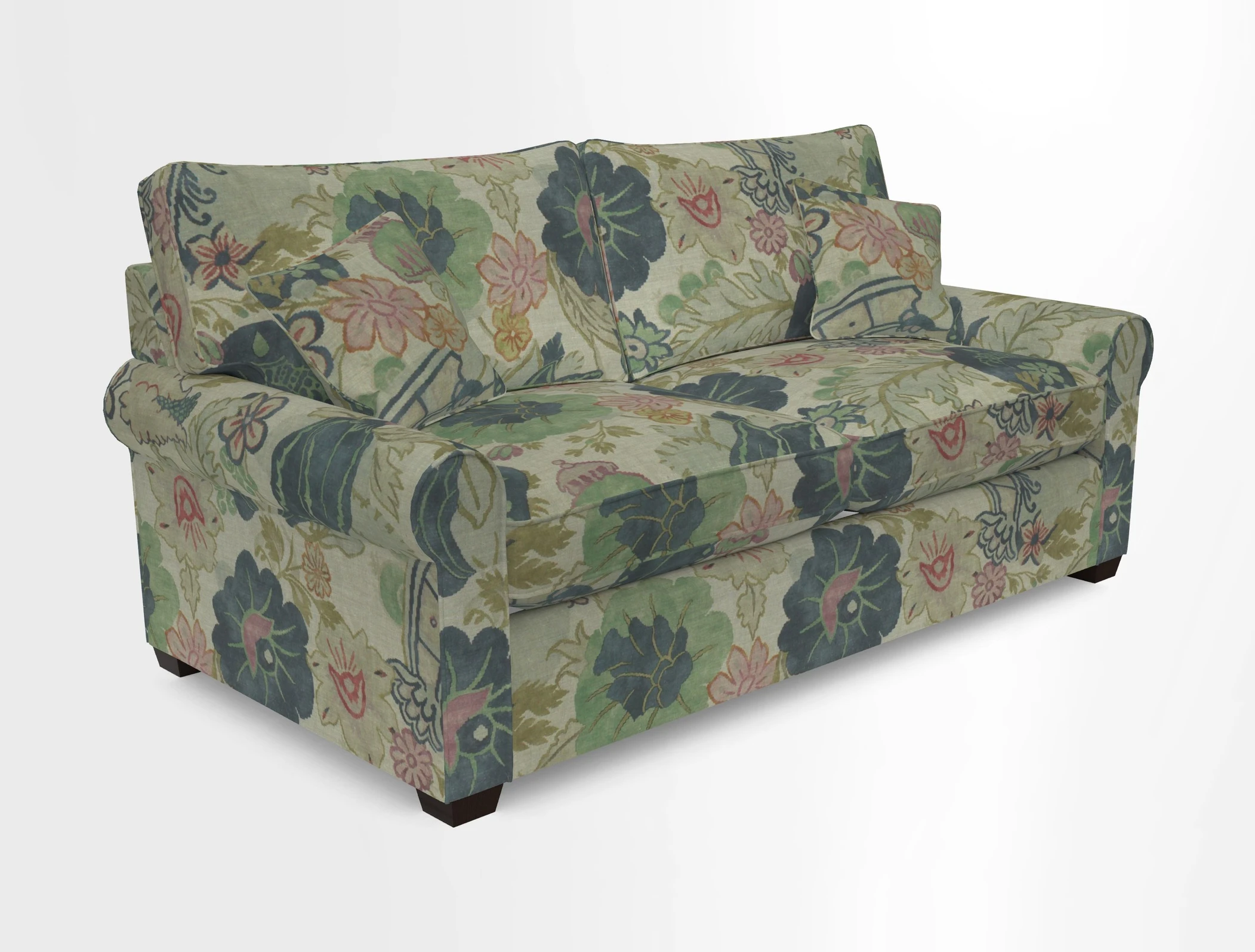 Bignor 3 Seater Sofa in V&A Drawn From Nature Oak Tree Gold