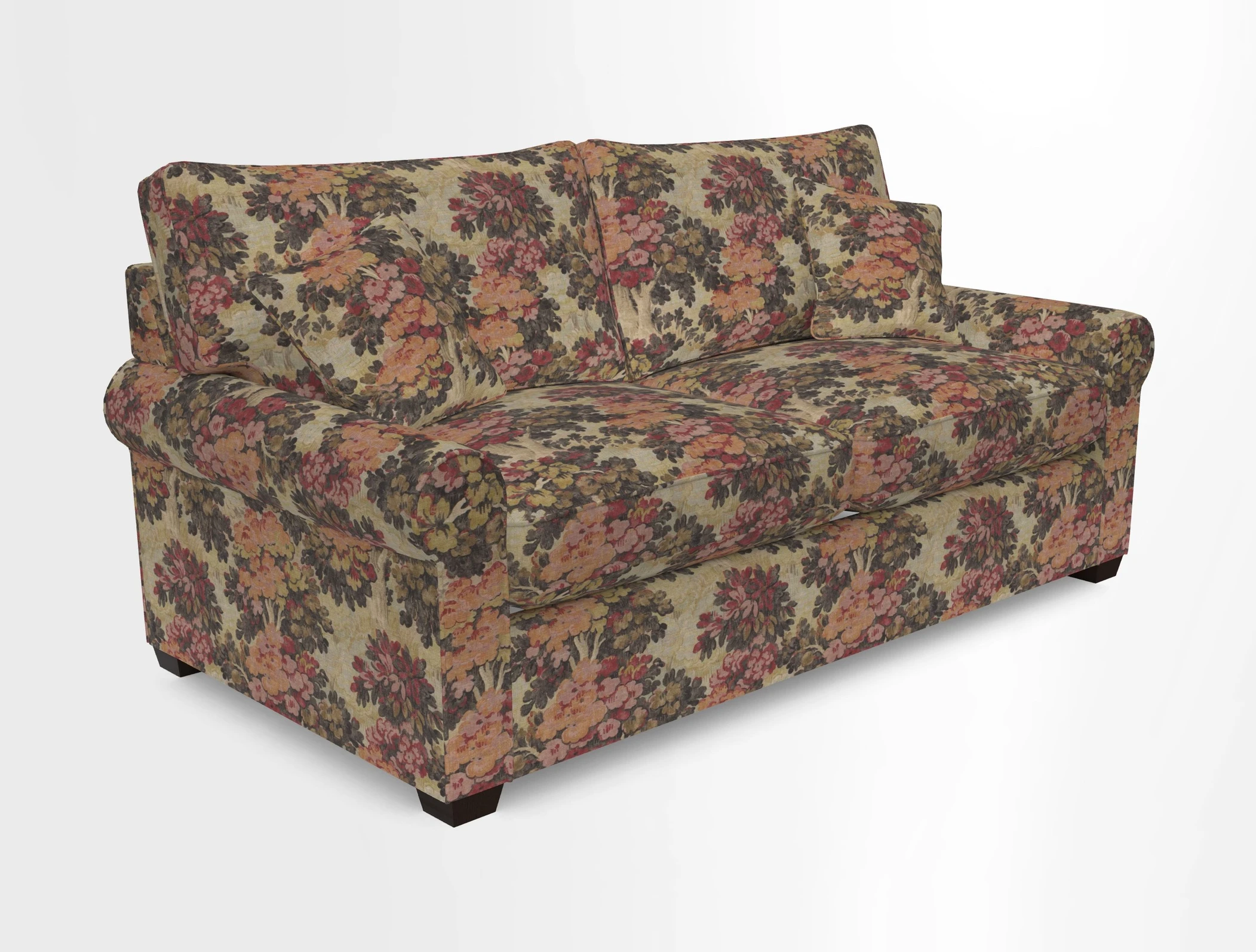Bignor 3 Seater Sofa in V&A Drawn From Nature Oak Tree Gold