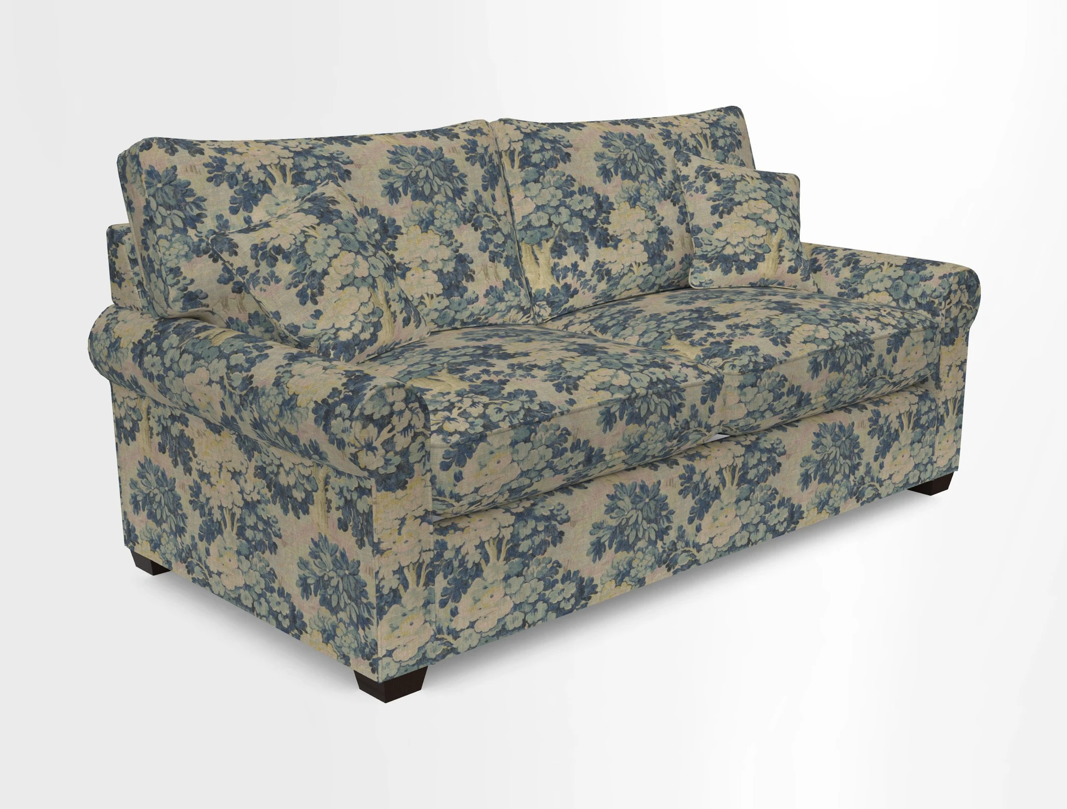 Bignor 3 Seater Sofa in V&A Drawn From Nature Oak Tree Gold