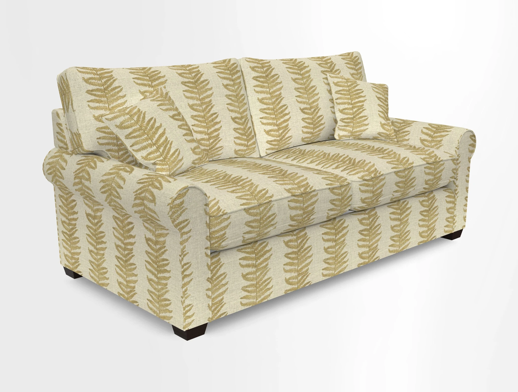 Bignor 3 Seater Sofa in V&A Drawn From Nature Oak Tree Gold